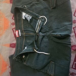 Dark Green Drawstring Utility Pants